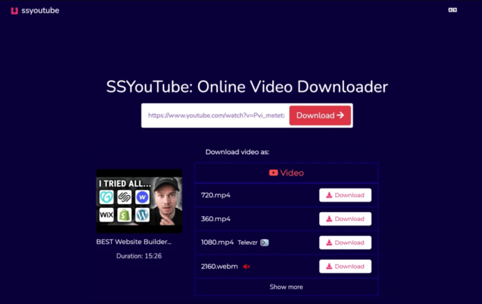 ss youtube downloader